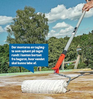 Isoleret anneks: Klæber på tag af isoleret anneks Isoleret anneks: Klæber lægges på taget af isoleret anneks